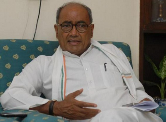 Digvijaya Singh leads march to BJP MLA's house in political tug-of-war Digvijaya Singh leads march to BJP MLA's house in political tug-of-war