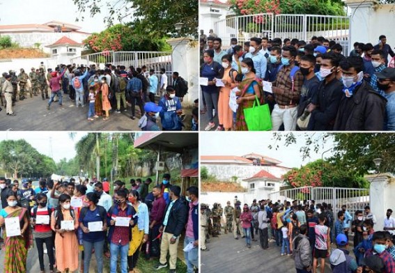 TSR Job Recruitment Scam: No 2,200 Jobs Given as Per CM’s Promise: Disheartened Candidates Protest at Tripura High Court