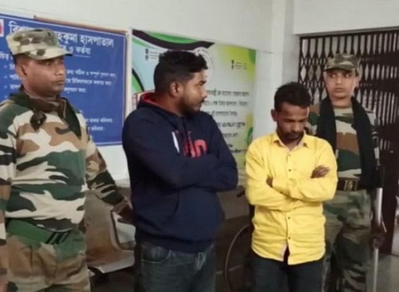 Two BJP youth leaders of Dhanpur Arrested for smuggling contraband items in Bishalgarh