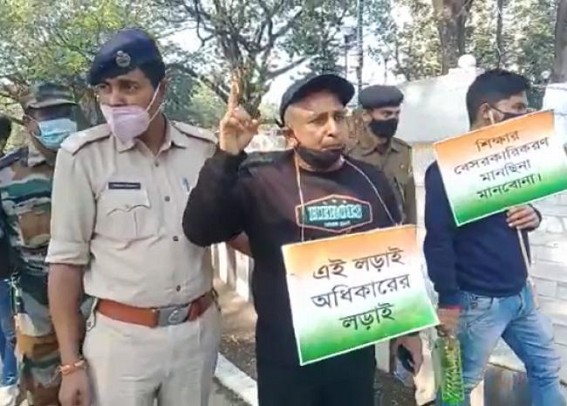 Ex-BJP MLA Asish Das was Arrested by NCC PS Police on 22nd Day of Protest : Arrested Asish Das Slammed CM Biplab Deb over ‘Dictator Rule’