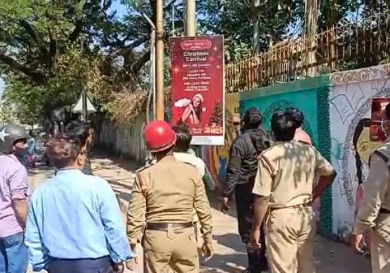 Fire Sparked in Transformer at Women’s College main gate, Locals alleged ‘everyday incident, negligence of Electric Dept’ Fire Sparked in Transformer at Women’s College main gate, Locals alleged ‘everyday incident, negligence of Electric Dept’