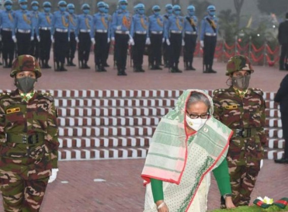 Hasina pays tributes on 50th anniversary of Bangabandhu's Homecoming Day Hasina pays tributes on 50th anniversary of Bangabandhu's Homecoming Day