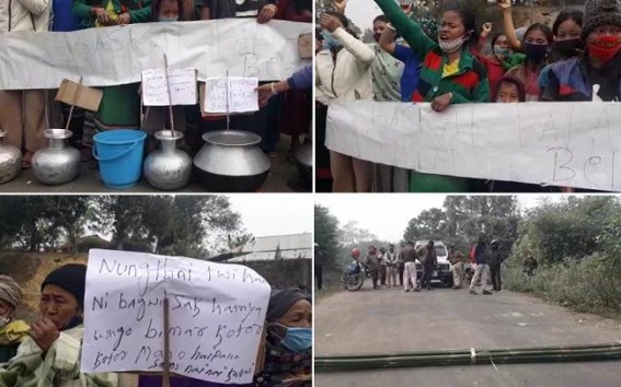 Tripura Villages Suffer due to acute Drinking Water Crisis Problems : Locals Blocked Road at Rishyamukh protesting against Massive Crisis of Water, Demanded Immedaite Solution of Water Crisis Problems