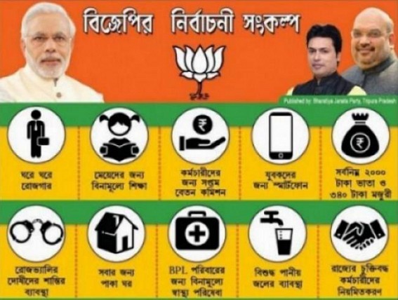 No Missed Call Jobs : No 50,000 Govt Jobs in 1-Year : Tripura BJP Govt failed to fulfill Vision Document 2018's all Promises 