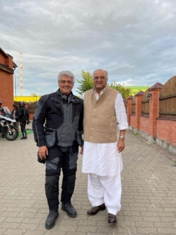 Boney Kapoor on his 'Valimai' star: Ajith Kumar is beyond brilliance Boney Kapoor on his 'Valimai' star: Ajith Kumar is beyond brilliance