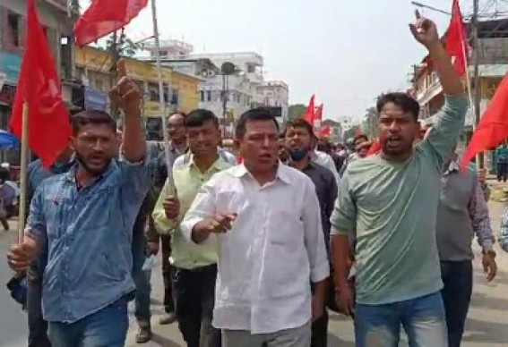 CPI-M Protested against BJP led brutal Attacks in CPI-M members’ homes