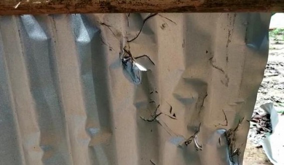 Bike–gang goons are still active in the state even after changing CM, Bomb threw on a house in Bishalgarh area Bike–gang goons are still active in the state even after changing CM, Bomb threw on a house in Bishalgarh area