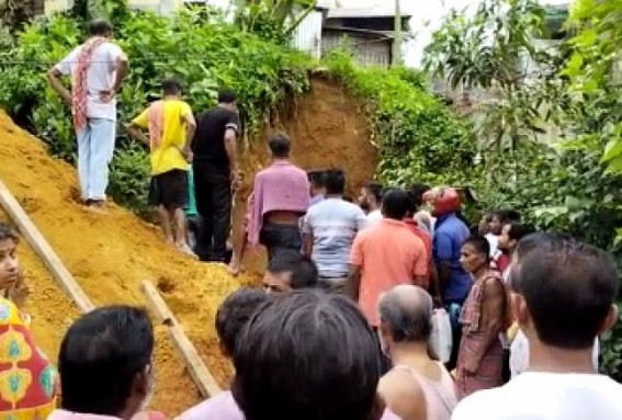 Worker died in a landslide while working in Pratapgarh, Agartala