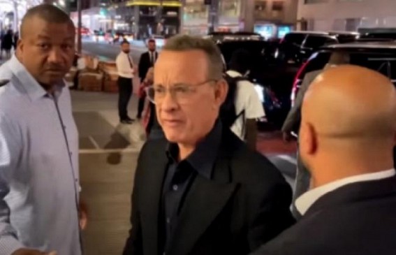 'Back the f*** off': Tom Hanks yells at fans after they cause wife Rita to trip