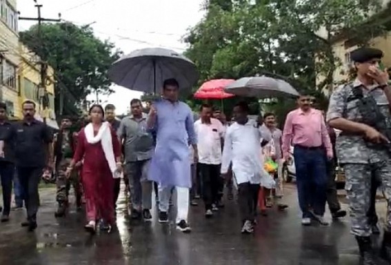 Thousand Crore’s SMART City Fund loots : Netizens slammed sacked CM Biplab Deb for visiting Relief camps after Faking ‘No Flood from 2019’