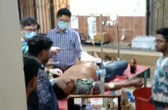 Tripura By-Poll : Knife Attack on Police Official by BJP party workers  