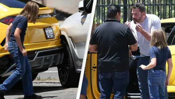 Ben Affleck's 10-year-old son rams Lamborghini into parked BMW