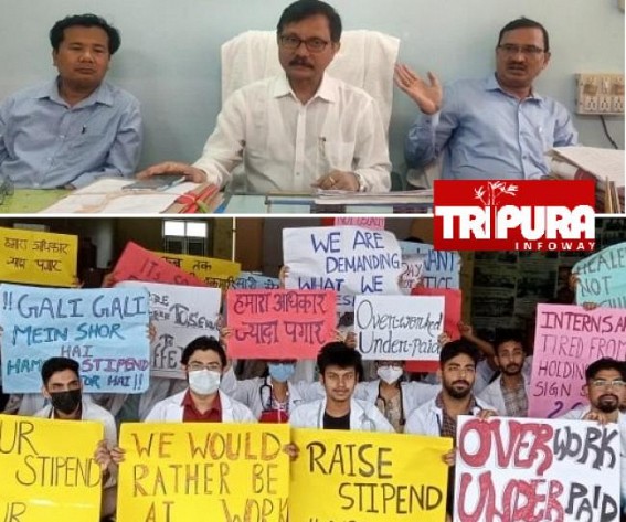 ‘Agitating Intern Doctors will have to repeat Entire Internship to get MBBS Degrees’ : Announced Tripura Medical College Authority ‘Agitating Intern Doctors will have to repeat Entire Internship to get MBBS Degrees’ : Announced Tripura Medical College Authority
