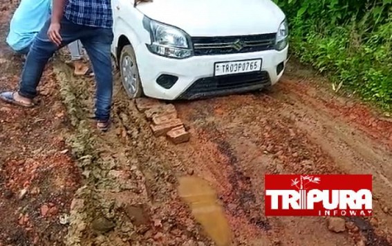 After doubling VAT and Imposing Cess, ‘Double Engine’ Govt left Tripura Roadway Unrepaired for last 4.5 Years : Vehicles in the immovable situation, Drivers allege heavy damages to their Vehicles After doubling VAT and Imposing Cess, ‘Double Engine’ Govt left Tripura Roadway Unrepaired for last 4.5 Years : Vehicles in the immovable situation, Drivers allege heavy damages to their Vehicles