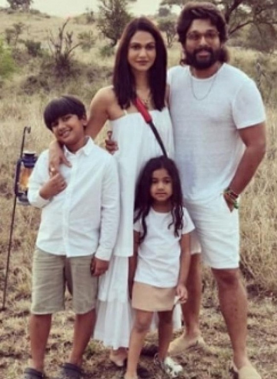 Allu Arjun chills with family in Tanzania before 'Pushpa' sequel shoot Allu Arjun chills with family in Tanzania before 'Pushpa' sequel shoot