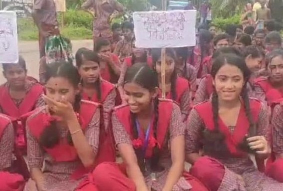 Education Minister Ratan Lal Nath’s ‘Quality Education’ is in slumber without Adequate Number of Teachers in Tripura’s various Schools: Again Students Blocked Road over teacher crisis