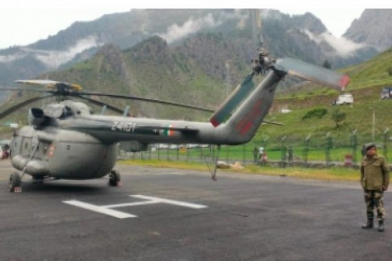 BSF chopper pressed to transport injured Amarnath pilgrims BSF chopper pressed to transport injured Amarnath pilgrims