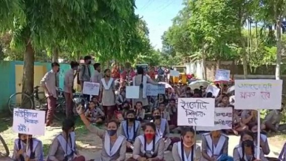 Ratan Lal's Quality Education Exposed : Sangati Vidyamandir H/S School in Jirania is in a pathetic state without sufficient numbers of teachers