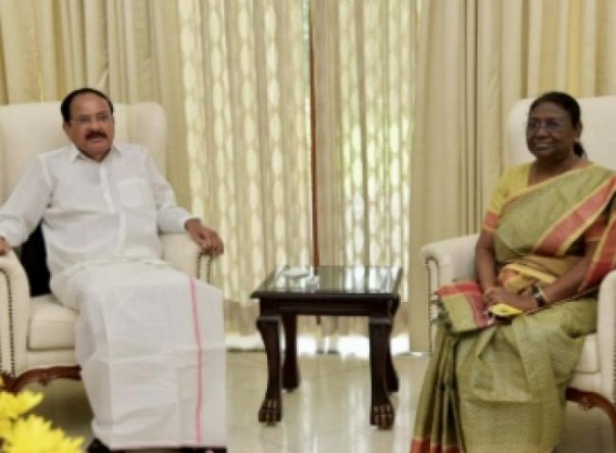 V-P Naidu meets President-elect Droupadi Murmu