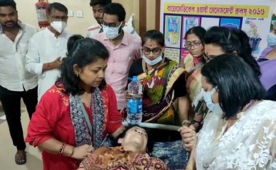 Congress Woman Activist was brutally Attacked by BJP goons after she Recorded Sachindralal area’s BJP’s violence : Referred from IGM to GB Hospital