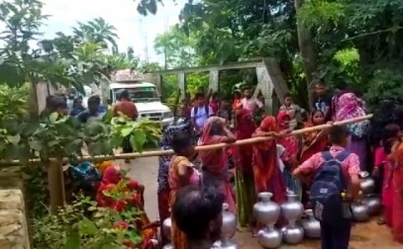 Drinking water Scarcity:  Locals Blocked road in Kailashahar