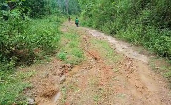 Pathetic Road Condition in Atharamura ADC Village areas 