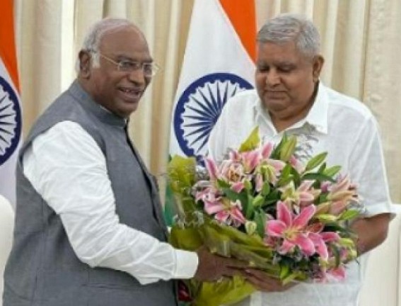 Kharge meets V-P, hopes Oppn voice gets heard in RS
