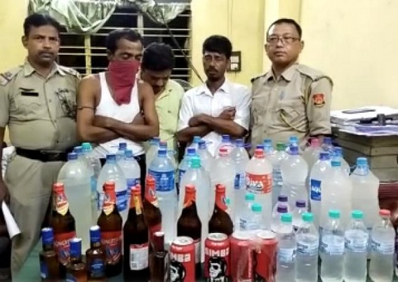 3 liquor sellers detained by Battala Outpost Police for selling liquor illegally