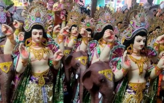 Markets Decked Up with Viswakarma idols