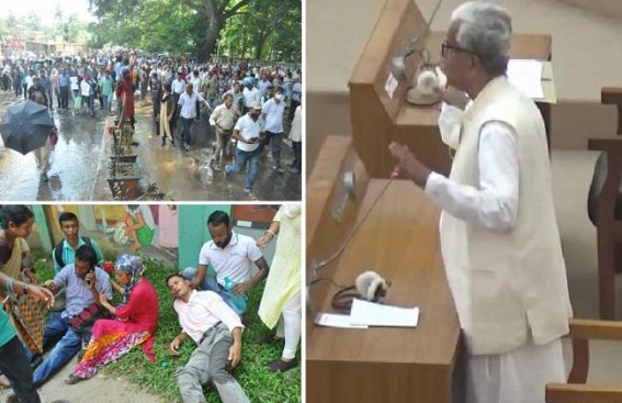 Opposition Leader Manik Sarkar blasts BJP Govt for Police Brutality on agitating 10323 teachers : Asked CM, 'What's the Problem in talking to the sacked Teachers ?' Opposition Leader Manik Sarkar blasts BJP Govt for Police Brutality on agitating 10323 teachers : Asked CM, 'What's the Problem in talking to the sacked Teachers ?'