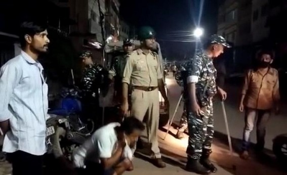 Ahead of Durga Puja, Police raided at various illegal liquor shops in MaharajGanj Bazar
