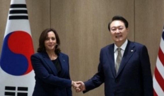 S.Korean Prez, Kamala Harris share concern over N.Korea