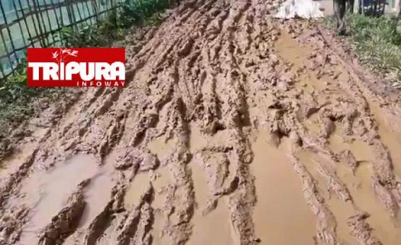 Pathetic road conditions in Kadamtali, Dharmanagar turned lives miserable