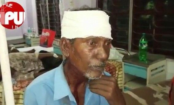 Old man was beaten up by Club members demanding Durga Puja Donation in Udaipur Old man was beaten up by Club members demanding Durga Puja Donation in Udaipur
