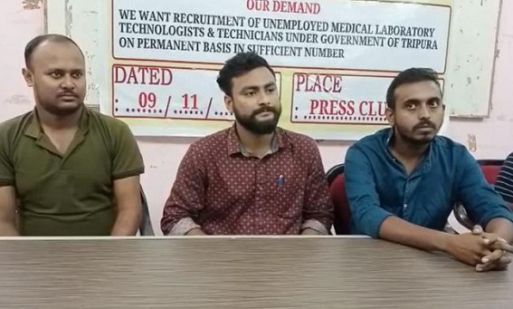 ‘If Unemployment does not Exist, who are We then ?’, asked Tripura's Paramedical Passed Out unemployed youths ‘If Unemployment does not Exist, who are We then ?’, asked Tripura's Paramedical Passed Out unemployed youths