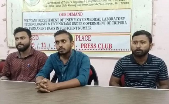 Since labs were privatized under BJP Govt, all Govt Jobs Recruitment for Lab-Technicians Stopped in Tripura Since labs were privatized under BJP Govt, all Govt Jobs Recruitment for Lab-Technicians Stopped in Tripura