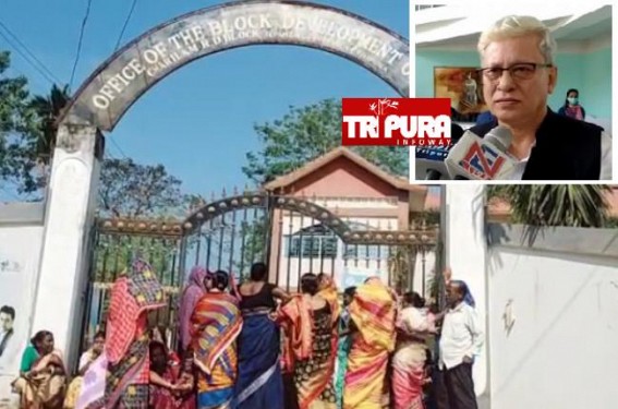 Pathetic Road Condition Under BJP’s HIRA Govt : Locals locked Block Office in Deputy CM’s constituency Pathetic Road Condition Under BJP’s HIRA Govt : Locals locked Block Office in Deputy CM’s constituency