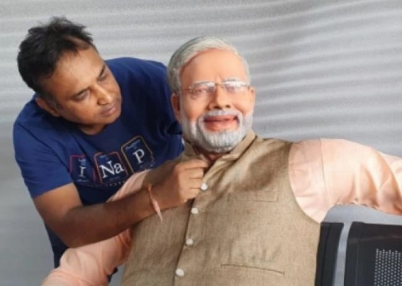 'Taarak Mehta' star creates a sculpture of PM Narendra Modi 'Taarak Mehta' star creates a sculpture of PM Narendra Modi
