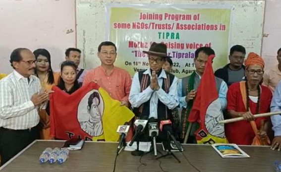 Tripura Poll 2023 : Over 500 members from 24 NGOs joined Politics to Support Tipra Motha Tripura Poll 2023 : Over 500 members from 24 NGOs joined Politics to Support Tipra Motha