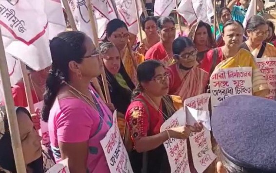 CPI-M’s women wing protested against Increasing Crime against Women in Unakoti Dist CPI-M’s women wing protested against Increasing Crime against Women in Unakoti Dist