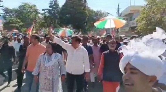 Congress Continues ‘Tripura Bachao’ program : Massive Rally at 6-Agartala held today