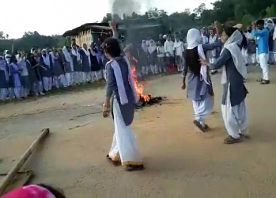 Students protested against Teachers’ Crisis in Kadamtala