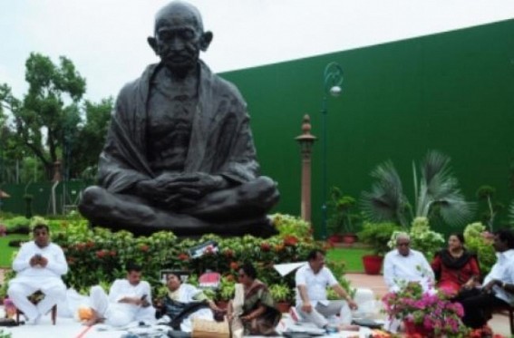 Oppn to protest at Gandhi statue demanding debate on China