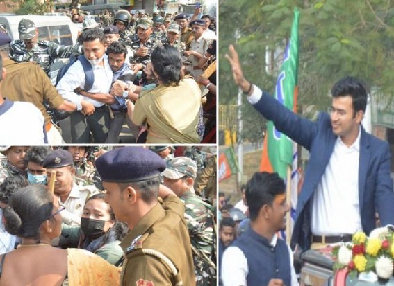 50,000 Govt Jobs’ Dreams turned into a Mirage for Unemployed Youth: Tejasvi brought Surgical Strike & Ram Mandir Stories for Tripura Youth 50,000 Govt Jobs’ Dreams turned into a Mirage for Unemployed Youth: Tejasvi brought Surgical Strike & Ram Mandir Stories for Tripura Youth