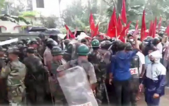 BJP’s Bike Gang provoked violence in front of Police, attempted to Stop CPI-M’s rally in Jirania : CPI-M conducted Rally amid Police Protection