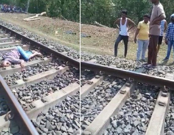 Man died after Ran Over by a Train at Jogendra Nagar