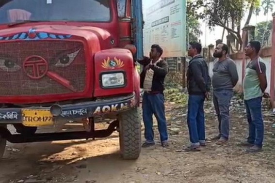 Increasing theft incidents in Bishalgarh, Battery Stolen from Truck