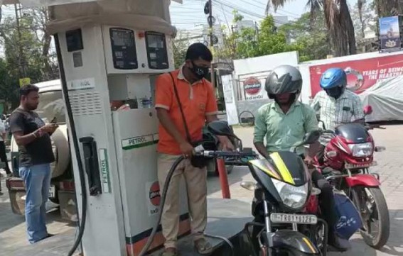 Achhe Din Gone as Election Season Ends : Petrol, Diesel Prices soaring again after 5 months, in Agartala Petrol nears 100 !