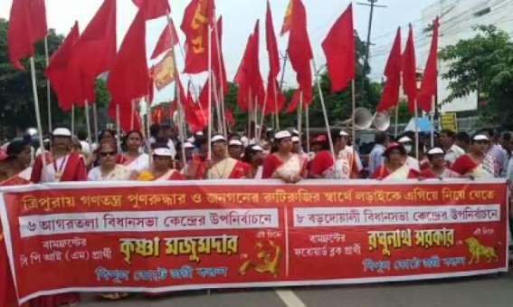 Tripura By-Polls : Left Front Submitted Nomination for Agartala-6, Bordowali Constituencies