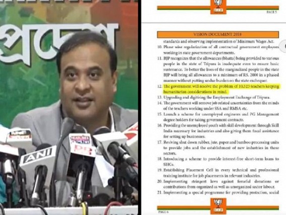 BJP’s 2018 promise on Constitutional Amendment for 10323 Teachers remains Unfulfilled : Death Row of 10323 Teachers raised to 145 in 2022 BJP’s 2018 promise on Constitutional Amendment for 10323 Teachers remains Unfulfilled : Death Row of 10323 Teachers raised to 145 in 2022
